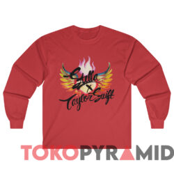 Taylor Swift Limited Edition Stella McCartney Heart T-Shirt 3 Taylor Swift Limited Edition Stella Mccartney Heart T shirt Red Long sleeved