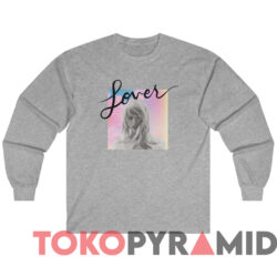 Taylor Swift Lover Album Target T-Shirt 3 Taylor Swift Lover Album Target T shirt Grey Long sleeved