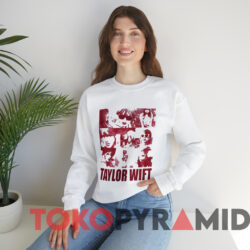 Taylor Swift Red Album Tour Picture Collage White T-shirt 3 Taylor Swift Red Album Tour Picture Collage White T shirt White Sweatshirt