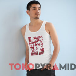 Taylor Swift Red Album Tour Picture Collage White T-shirt 4 Taylor Swift Red Album Tour Picture Collage White T shirt White TankTop