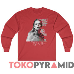 Taylor Swift Reputation All Album T-Shirt 2 Taylor Swift Reputation All Album T shirt Red Long sleeved