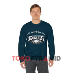 Taylor Swift Wearing Philadelphia Eagles Gear Sweatshirt 2 Taylor Swift Wearing Philadelphia Eagles Gear Legion Blue Sweatshirt