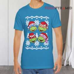 Teenage Mutant Ninja Turtles Faces Ugly Christmas Sweatshirt 2 Teenage Mutant Ninja Turtles Faces Ugly Christmas T shirt