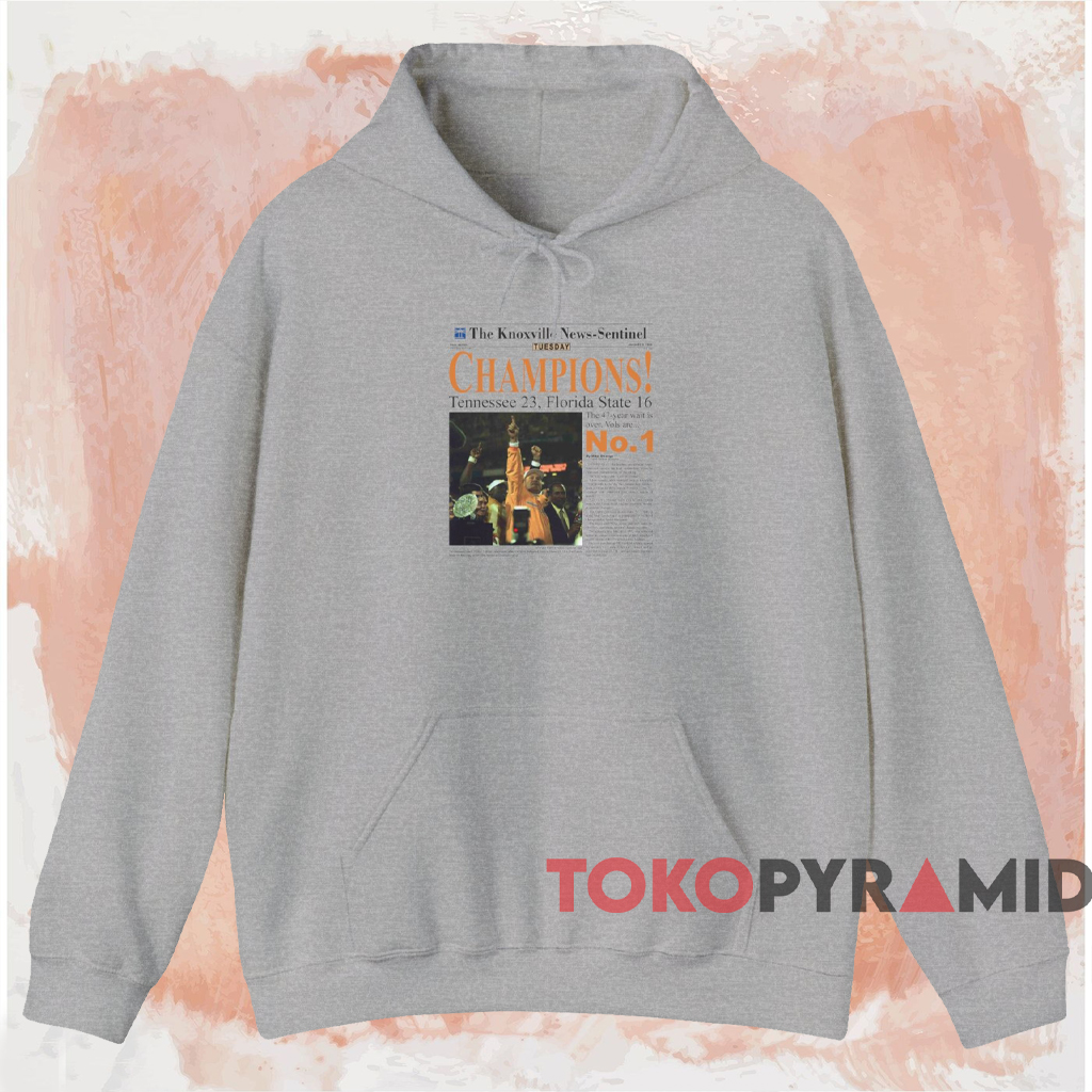 Tennessee Volunteers Champions Newspaper Shirt Grey Hoodie Tennessee Volunteers Champions Newspaper Shirt Grey Hoodie