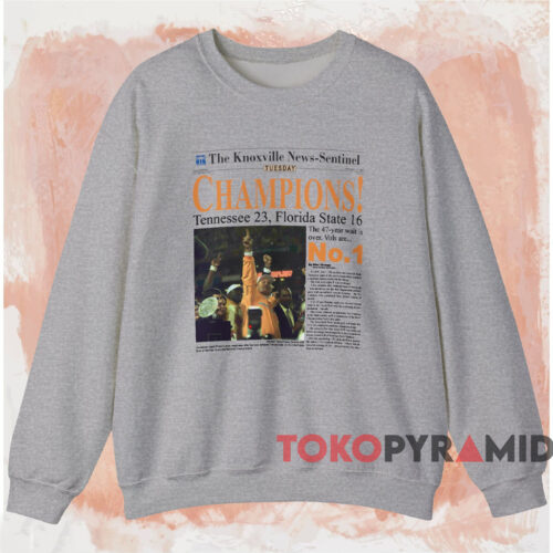 Tennessee Volunteers Champions Newspaper Shirt Grey Sweatshirt Tennessee Volunteers Champions Newspaper Shirt Grey Sweatshirt