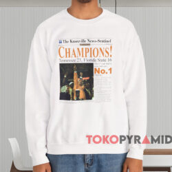 Tennessee Volunteers Champions Newspaper Shirt 3 Tennessee Volunteers Champions Newspaper Shirt White Sweatshirt