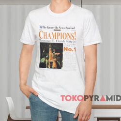 Tennessee Volunteers Champions Newspaper Shirt White T shirt