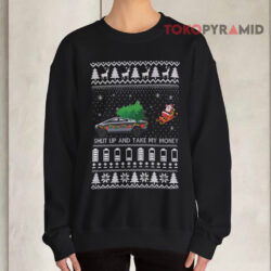 Tes la Ugly Christmas cybertruck Is Disrupting The Holiday Shut Up And Take My Money Black Sweatshirt