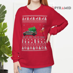 Tes-La Ugly Christmas-Cybertruck Is Disrupting The Holiday Shut Up And Take My Money Sweatshirt 4 Tes la Ugly Christmas cybertruck Is Disrupting The Holiday Shut Up And Take My Money Long sleeved