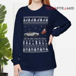 Tesla Cybertruck Shut Up And Take My Money Ugly Christmas Sweatshirt 4 Tesla Cybertruck Shut Up And Take My Money Ugly Christmas Long sleeved
