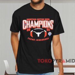 Texas Longhorns 2025 Goodyear Cotton Bowl Champions Shirt Black T shirt