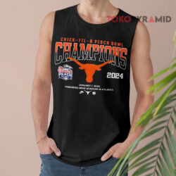 Texas Longhorns NCAA Peach Bowl Champions January 1, 2025 Shirt 2 Texas Longhorns Ncaa Peach Bowl Champions January 1 2025 Tank Top