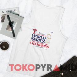 Texas Rangers 2023 World Series Champions Locker Room T shirt White TankTop
