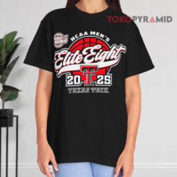 Texas Tech 2025 Ncaa Elite 8 Retro Script Black T shirt