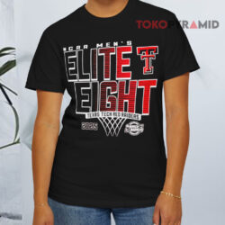 Texas Tech Red Raiders Elite 8 2025 Men’s Basketball Fade Black T shirt