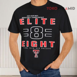 Texas Tech Red Raiders Elite 8 2025 Ncaa Men's Basketball March Madness Black T shirt