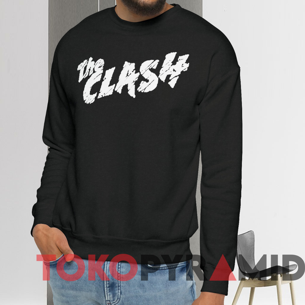 thumbnail image 2 of The Clash T-Shirt - White Gildan Men's Cotton Tee - 70s 80s Rock Band Music Shirt 2 of 4
