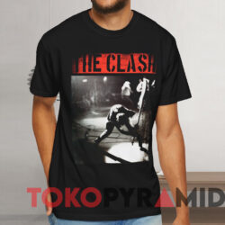 The Clash London Calling Smashing Guitar T shirt Black T shirt