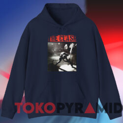 The Clash London Calling Smashing Guitar T-Shirt 4 The Clash London Calling Smashing Guitar T shirt Navy Hoodie