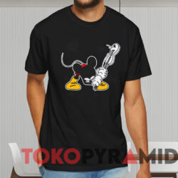 The Clash Mickey Mashing Guitar T shirt Black T shirt