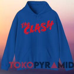The Clash Red Logo T-shirt 4 The Clash Red Logo T shirt Blue Hoodie