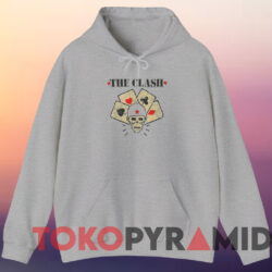The Clash Skull Suits Straight To Hell T shirt Grey Hoodie