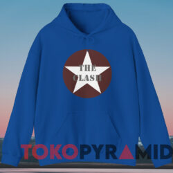 The Clash Star Band Logo T-shirt 4 The Clash Star Band Logo T shirt Blue Hoodie