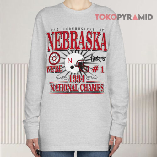 The Cornhuskers Of Nebraska 1994 National Champs Long sleeved The Cornhuskers Of Nebraska 1994 National Champs Long sleeved