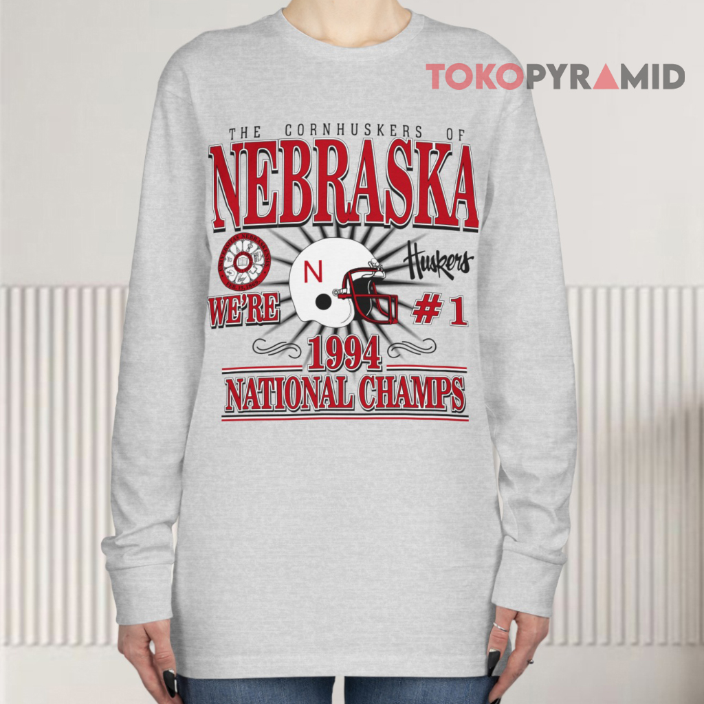 The Cornhuskers Of Nebraska 1994 National Champs Long sleeved The Cornhuskers Of Nebraska 1994 National Champs Long sleeved