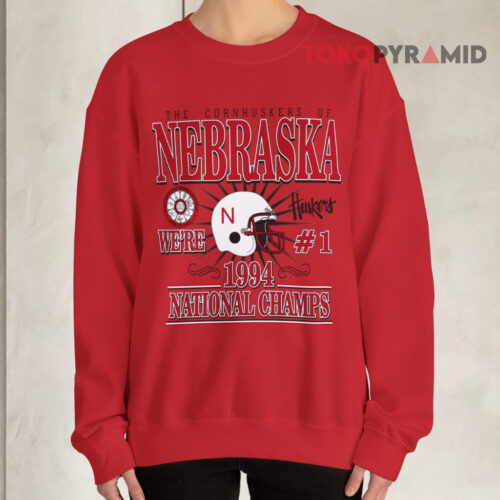The Cornhuskers Of Nebraska 1994 National Champs Sweatshirt The Cornhuskers Of Nebraska 1994 National Champs Sweatshirt