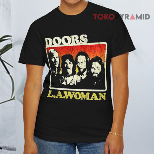 The Doors L a Woman Retro Black T shirt The Doors L a Woman Retro Black T shirt