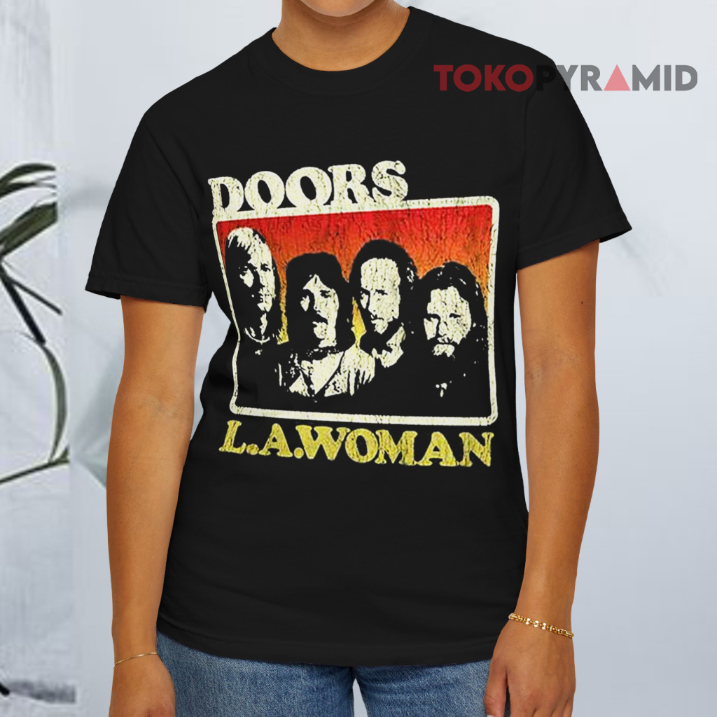 The Doors L a Woman Retro Black T shirt The Doors L a Woman Retro Black T shirt