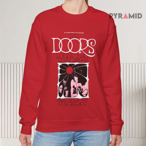 The Doors Lonnie Mack Elvin Bishop Cow Palace Red Sweatshirt The Doors Lonnie Mack Elvin Bishop Cow Palace Red Sweatshirt