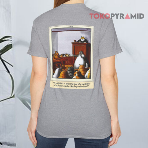The Far Side A Cat Killer Grey T shirt The Far Side A Cat Killer Grey T shirt