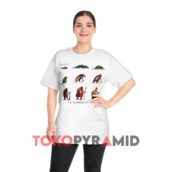 The Far Side The Evolution Of Man White T shirt