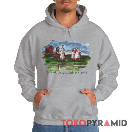 The Far Side by Gary Larson You're Sick Jessy Cow Hoodie The Far Side by Gary Larson You're Sick Jessy Cow Hoodie
