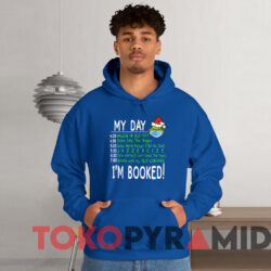 The Grinch Face Mask My Day I'm Booked Christmas Sweatshirt 2 The Grinch Face Mask My Day I'm Booked Christmas Sweatshirt Blue Hoodie