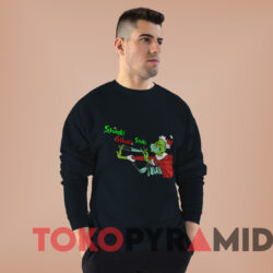 The Grinch Face Mask Stink Stank Stunk Christmas Sweatshirt Black Sweatshirt