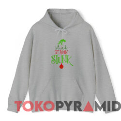 The Grinch Hand Stink Stank Stunk Christmas Sweatshirt Grey Hoodie
