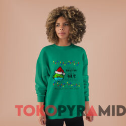 The Grinch Santa Face Mask Christmas Sweatshirt 2 The Grinch Santa Face Mask Christmas Sweatshirt Kelly Green Sweatshirt