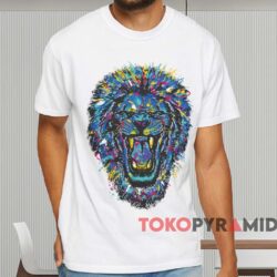 The Lion King Colorful Lion Head T shirt White T shirt