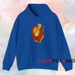 The Lion King Simba And Mufasa Father And Son T shirt Blue Hoodie