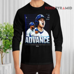 The Los Angeles Dodgers Advance To The Nlcs Poster Black Long sleeved