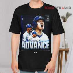 The Los Angeles Dodgers Advance To The NLCS Poster Shirt 4 The Los Angeles Dodgers Advance To The Nlcs Poster Black T shirt