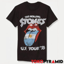 The Rolling Stones US Tour '78 Argentina Flag Logo Shirt