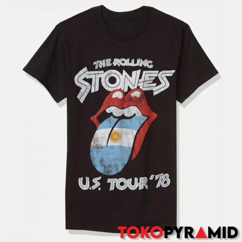 The Rolling Stones US Tour '78 Argentina Flag Logo Shirt The Rolling Stones US Tour '78 Argentina Flag Logo Shirt