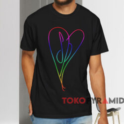 The Smashing Pumpkins Rainbow Heart T shirt Black T shirt