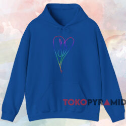 The Smashing Pumpkins Rainbow Heart T-shirt 2 The Smashing Pumpkins Rainbow Heart T shirt Blue Hoodie
