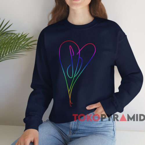 The Smashing Pumpkins Rainbow Heart T shirt Navy Sweatshirt The Smashing Pumpkins Rainbow Heart T shirt Navy Sweatshirt