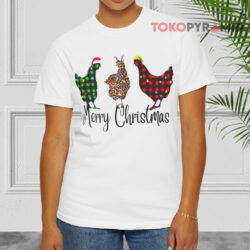 Three Chicken Merry Christmas Sweatshirt 2 Three Chicken Merry Christmas T shirt